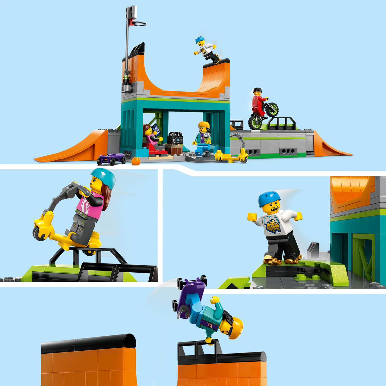 LEGO City Street Skate Park with Toy Bike 5