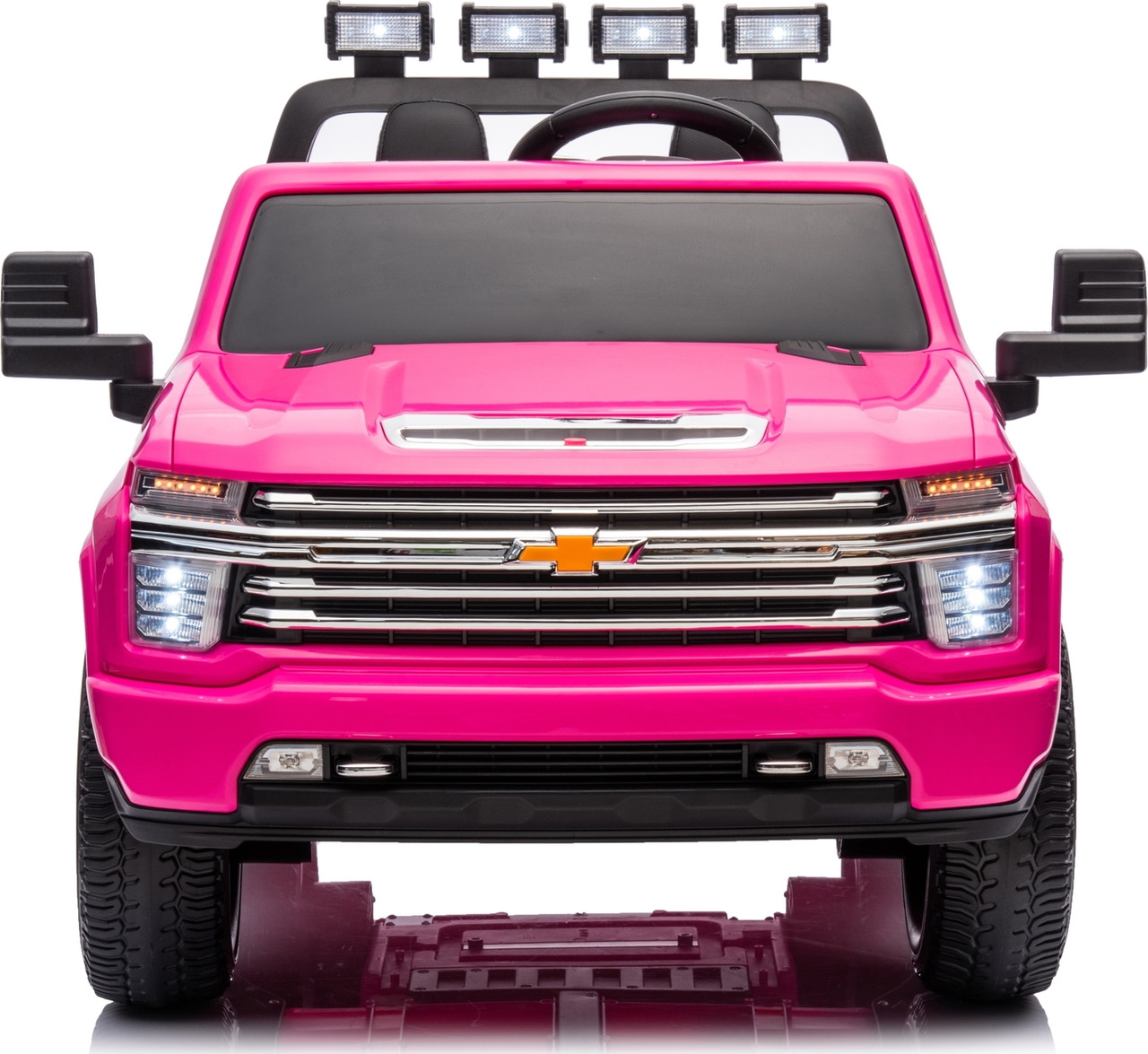 24V 4x4 Chevrolet Silverado 2 Seater Ride on Truck (Pink) 2