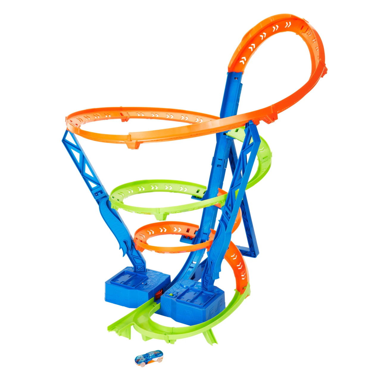 ミニカー Hot Wheels Spiral Speed Crash Amazon.com: Hot Wheels Toy Car Track Set Spiral Speed Crash