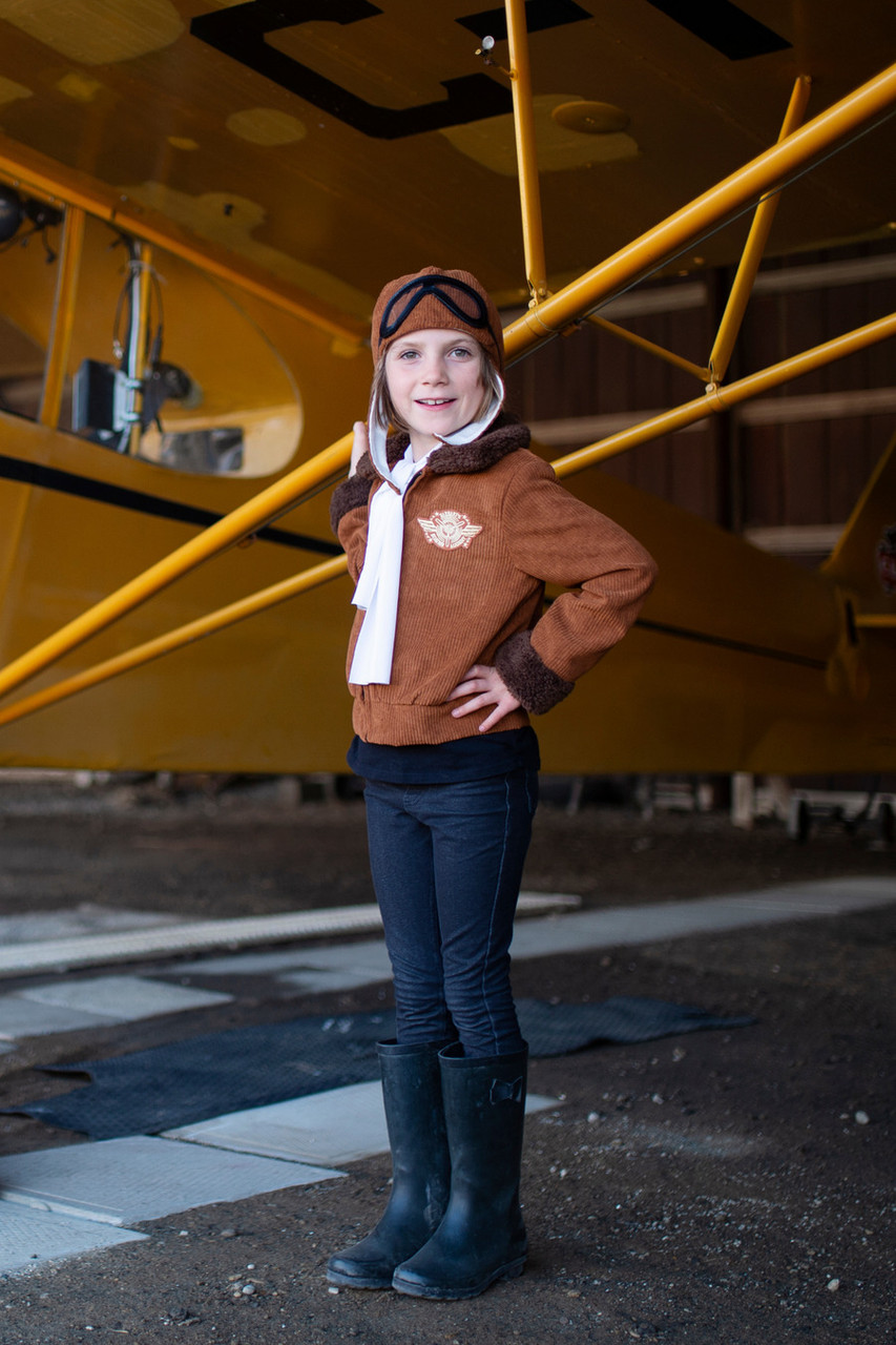 Amelia The Pioneer Pilot Jacket, Hat, Scarf (Size 5-6) 4