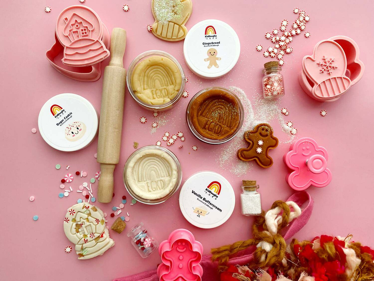 Holiday Cookies Sensory Play Dough Play Kit 1