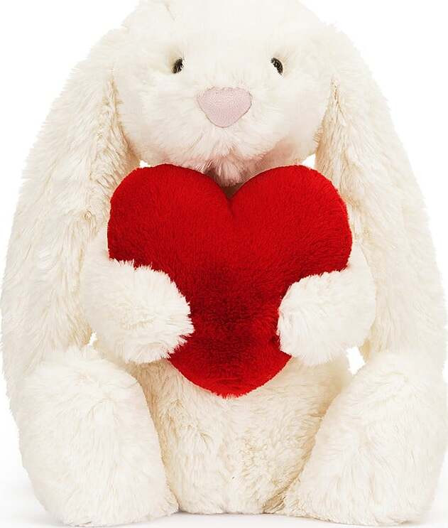 Bashful Red Love Heart Bunny Original 4