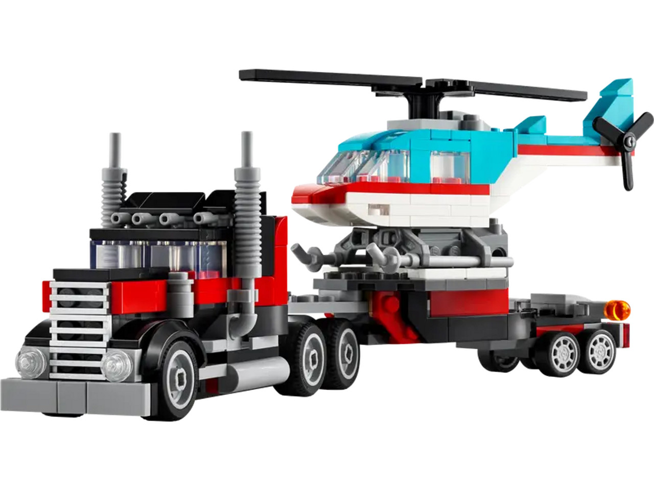 Flatbed Truck W/ Helicopter