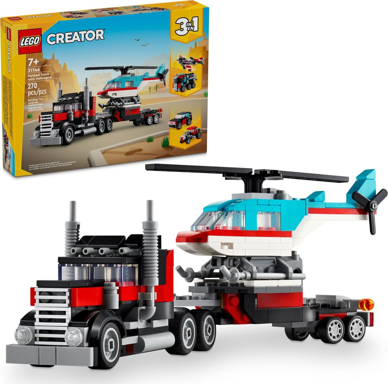 LEGO Creator: Flatbed Truck with Helicopter 1