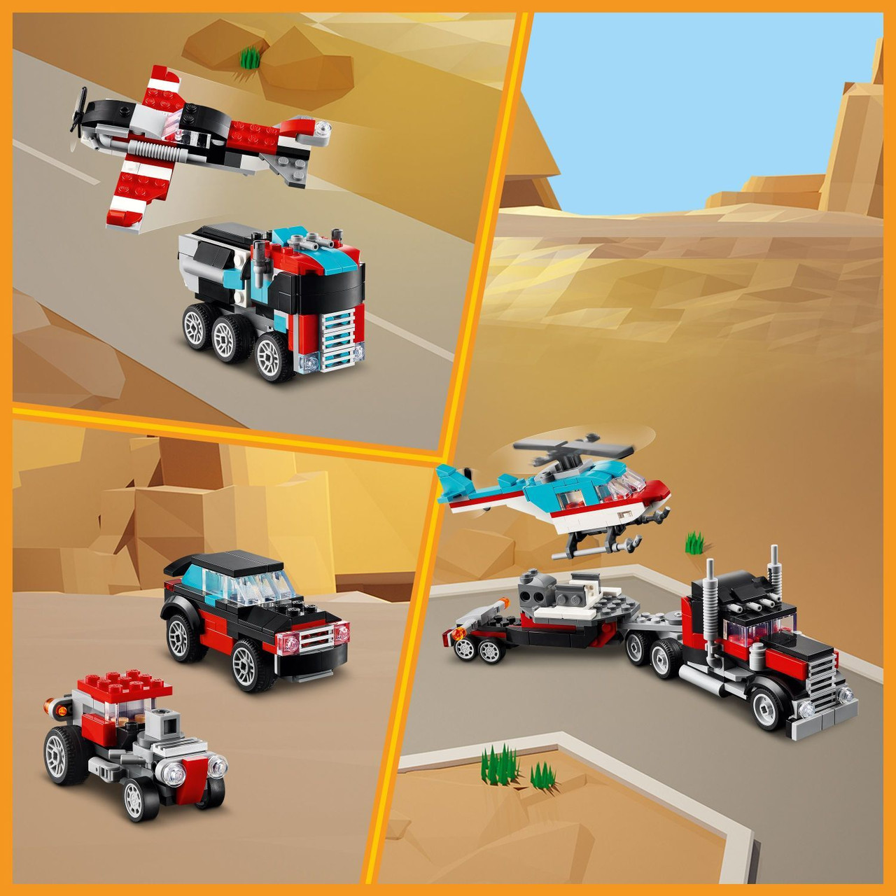 LEGO Creator: Flatbed Truck with Helicopter 3