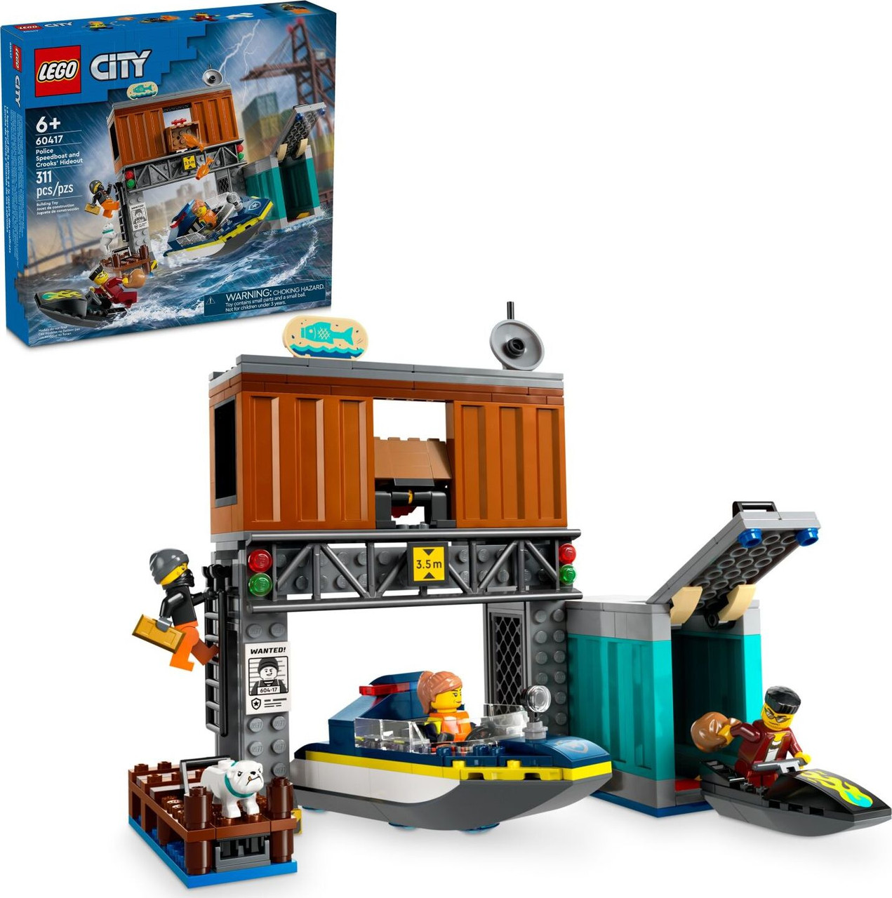 LEGO® City Police: Police Speedboat and Crooks' Hideout 1