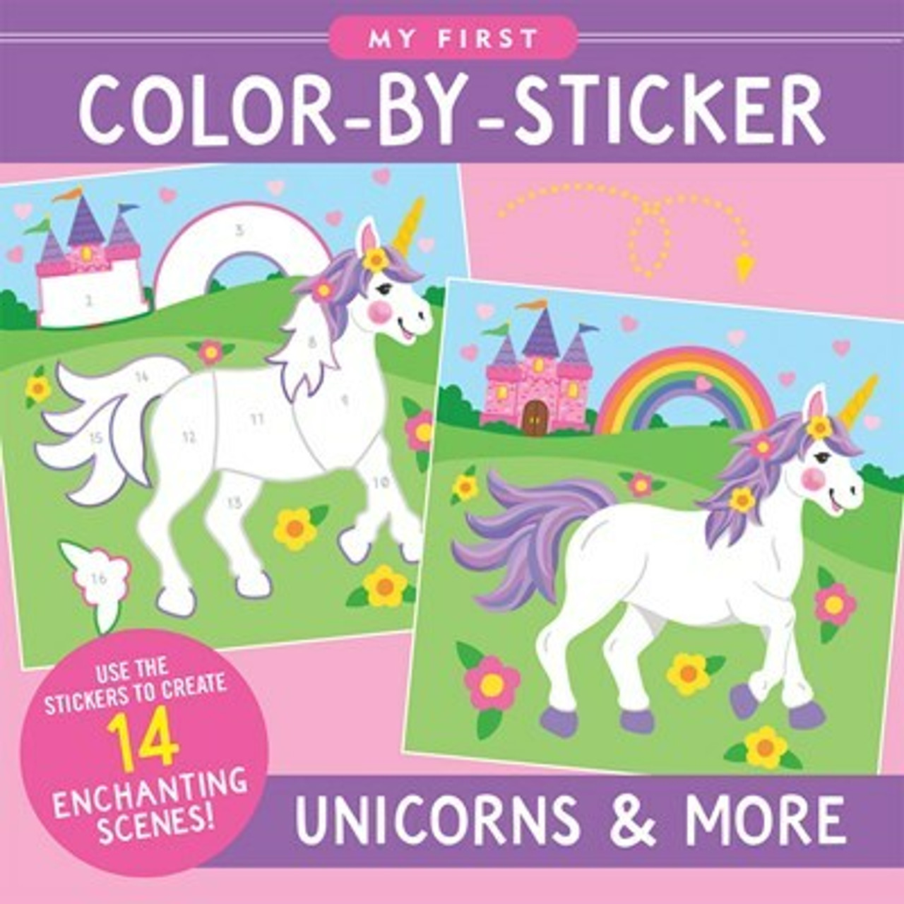 Unicorns & More First Color by Sticker Book 1