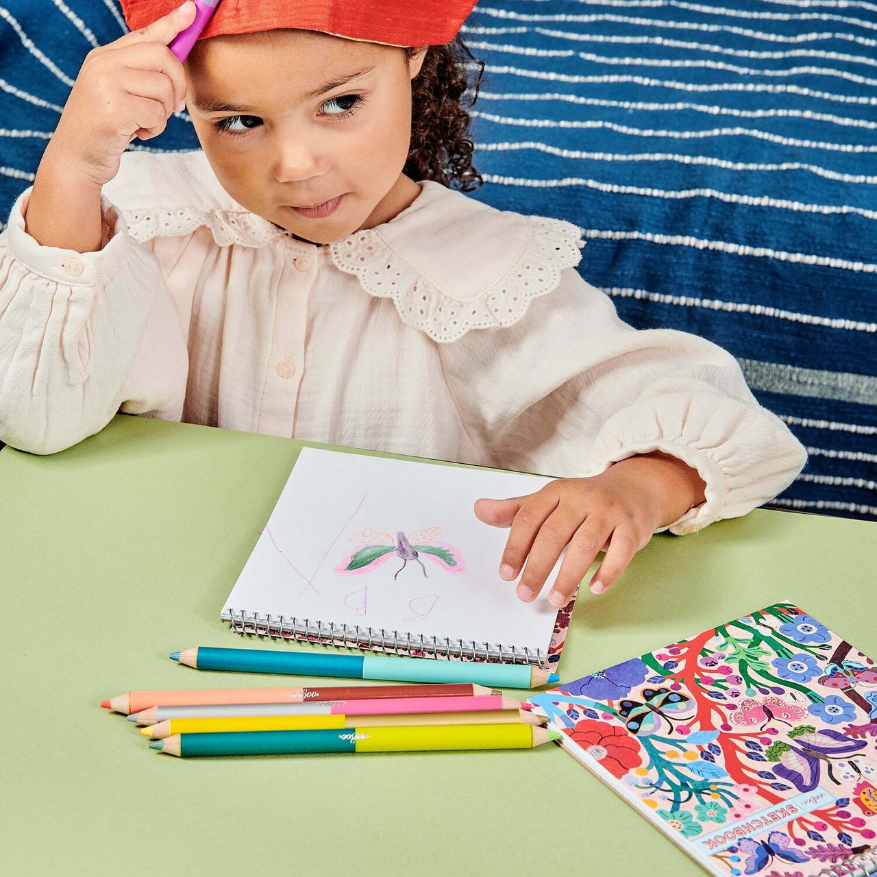 Butterflies 6 Jumbo Double-Sided Pencils 2