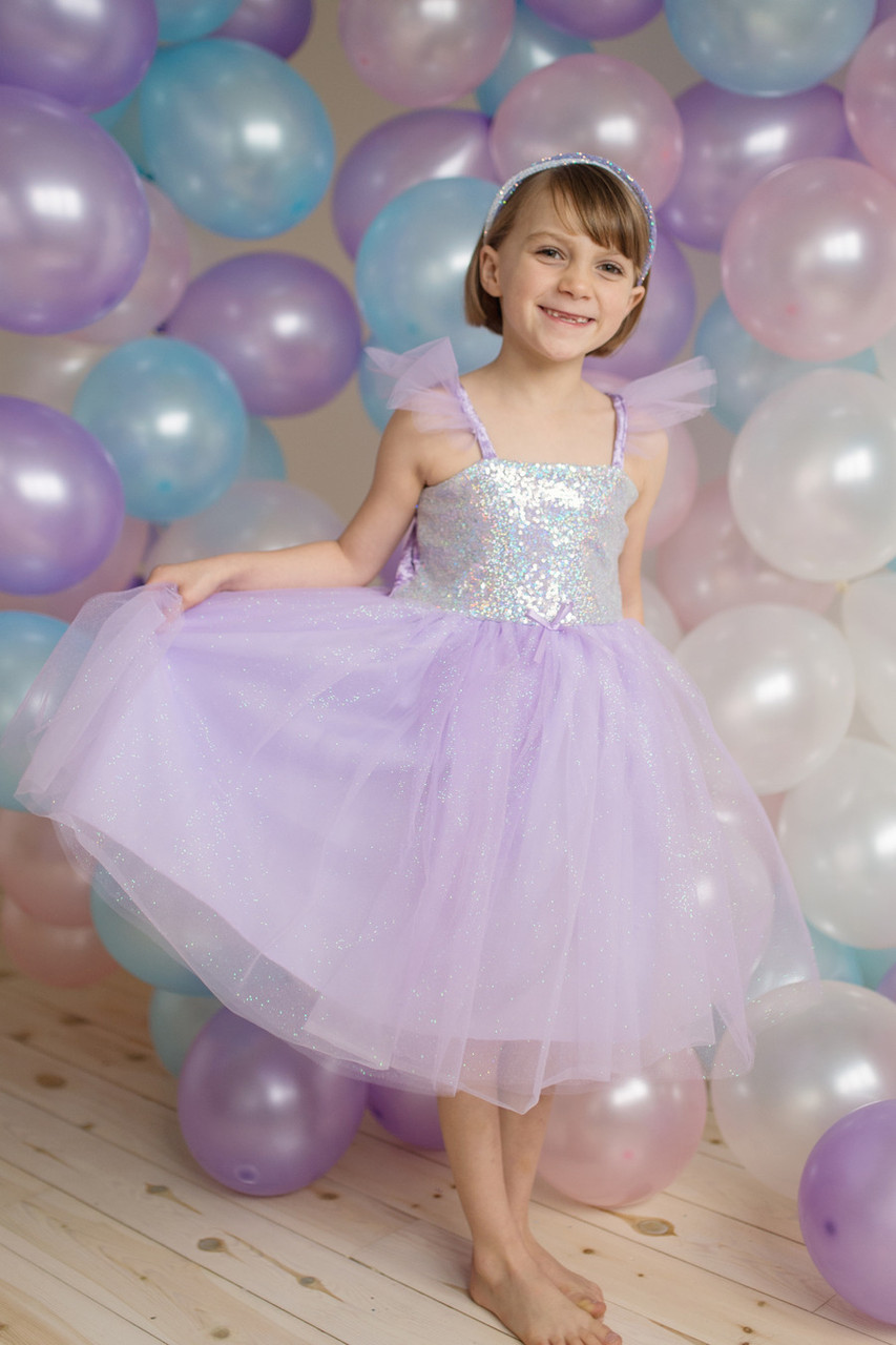 Lilac Sequins Princess Dress (Size 5-6) 3