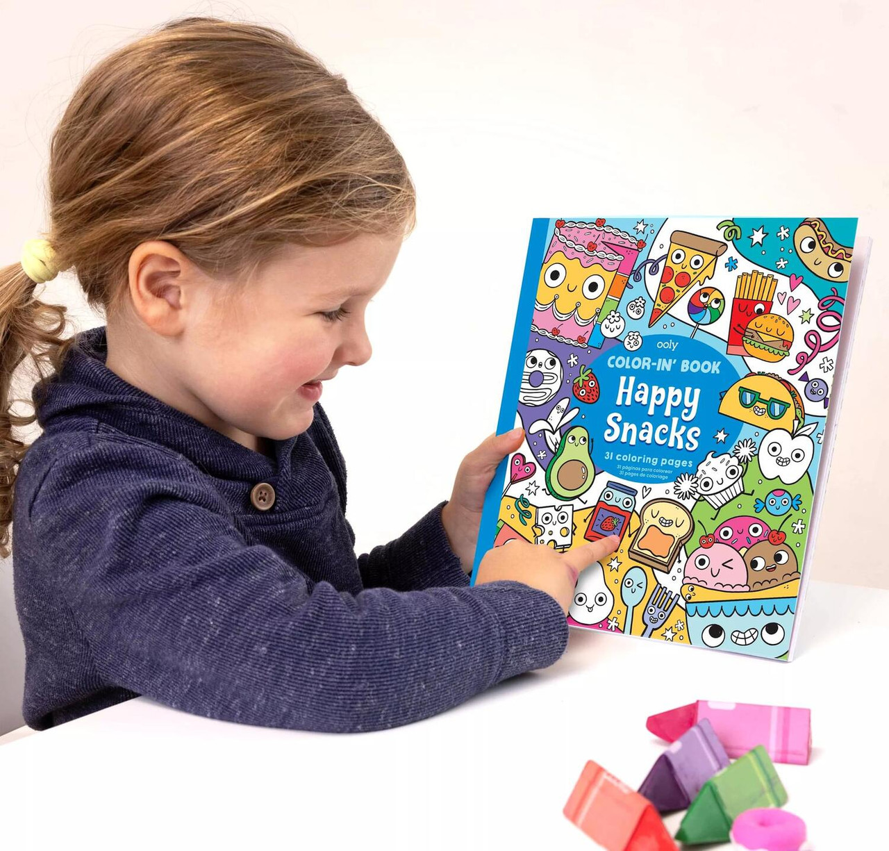Color-In' Book: Happy Snacks - PlayMatters Toys