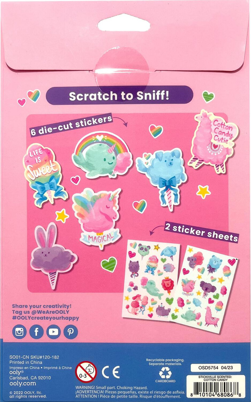 Stickiville Stickers: Fluffy Cotton Candy - Scented (2 Sheets & 6 Die-Cut)
(Paper) 2