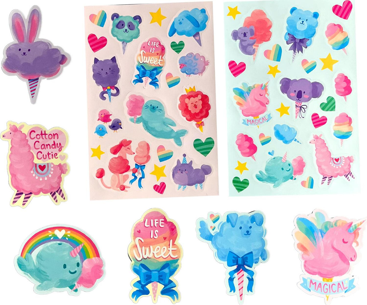 Stickiville Stickers: Fluffy Cotton Candy - Scented (2 Sheets & 6 Die-Cut)
(Paper) 4