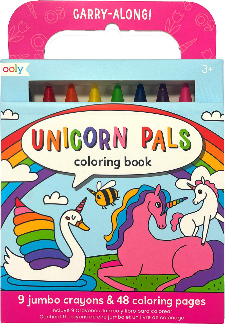 Carry Along Unicorn Pals Coloring Book and Crayon Set 5