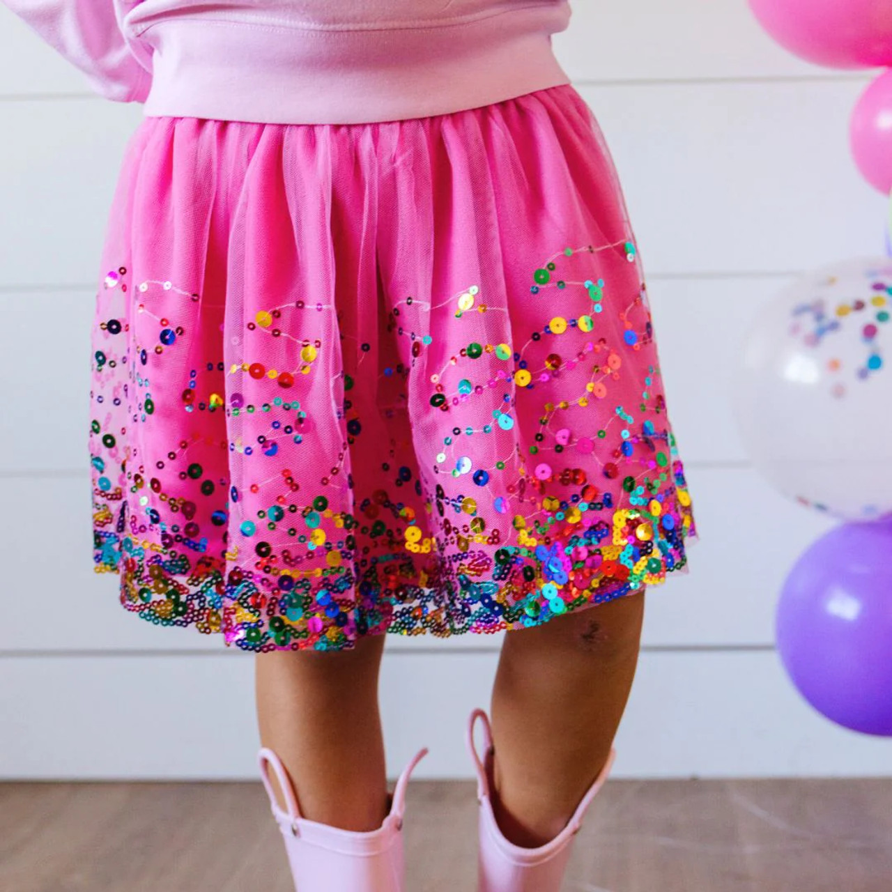 Raspberry Confetti Tutu 2-4 Years