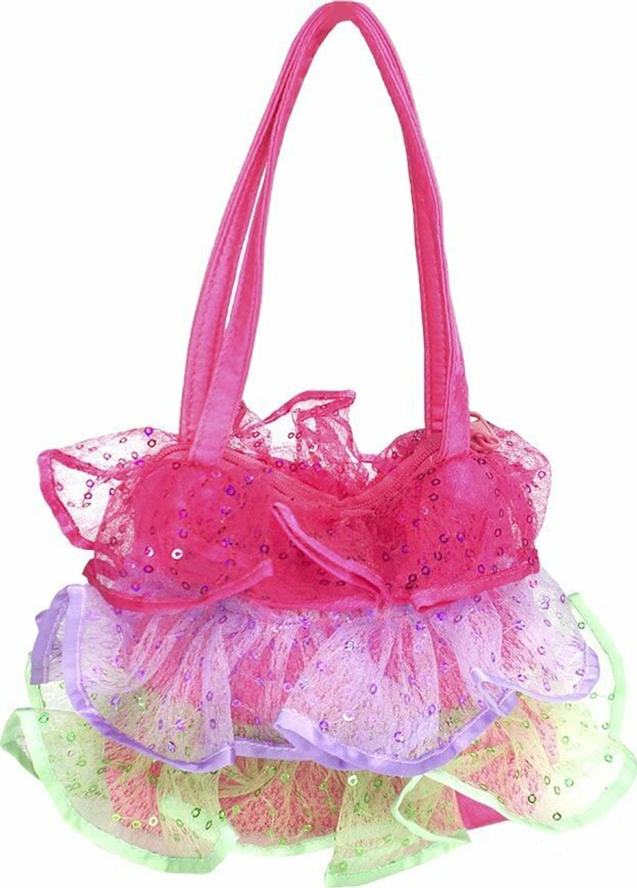 Fancy Frills Handbag Assorted Pink And Purple 1