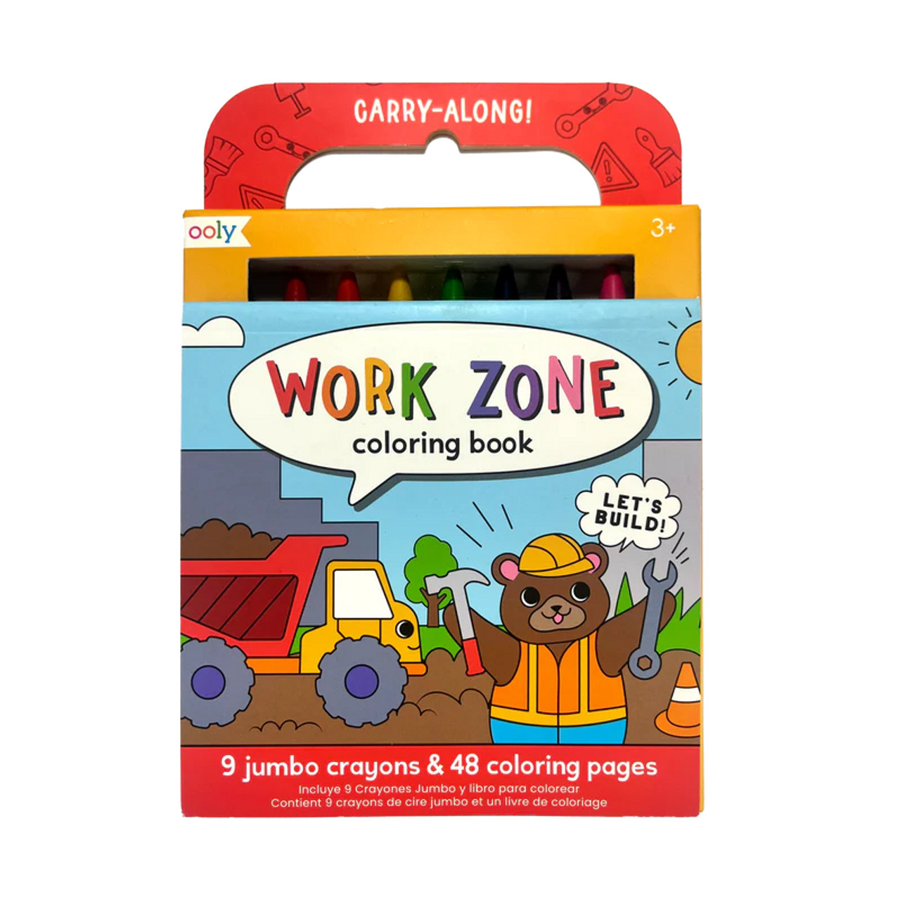 Carry Along Crayons & Coloring Book Kit - Work Zone