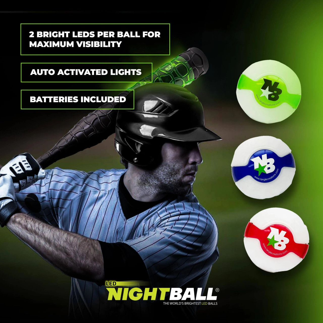 Nightball Baseball 3 Pack