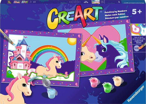 CreArt Jr: Paint-By-Number - Magical Unicorns (2 images) 1