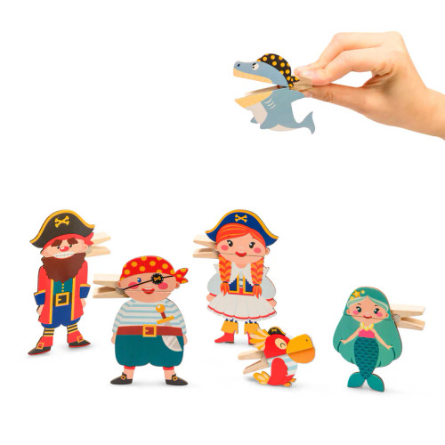 Clothespin Puppets Pirates