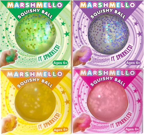 Marshmello Squishy Ball - Sparkle 1