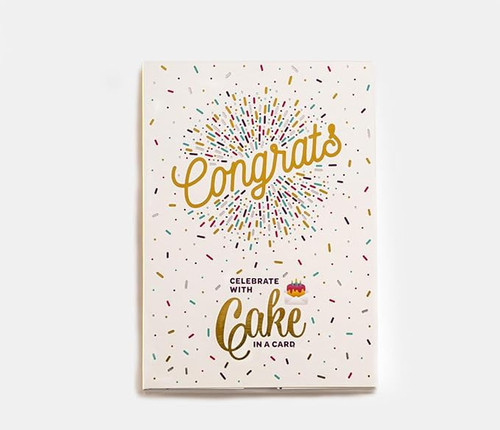 Congratulations Lemon Cake Card