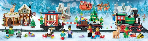 LEGO Christmas Train Puzzle: Four Connecting 100-Piece Puzzles 2