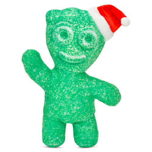 Green Sour Patch Kid With Holiday Hat