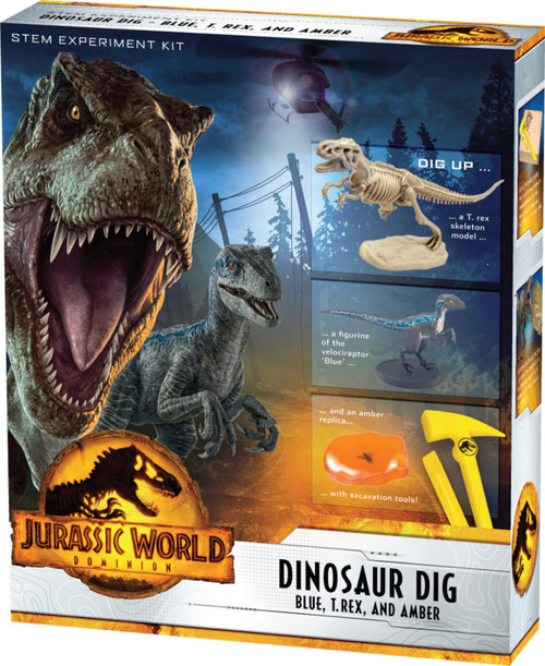 Jurassic World: Dominion Dinosaur Dig - Blue, T. Rex, and Amber 1
