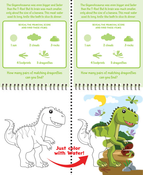 Dinosaurs Color With Water