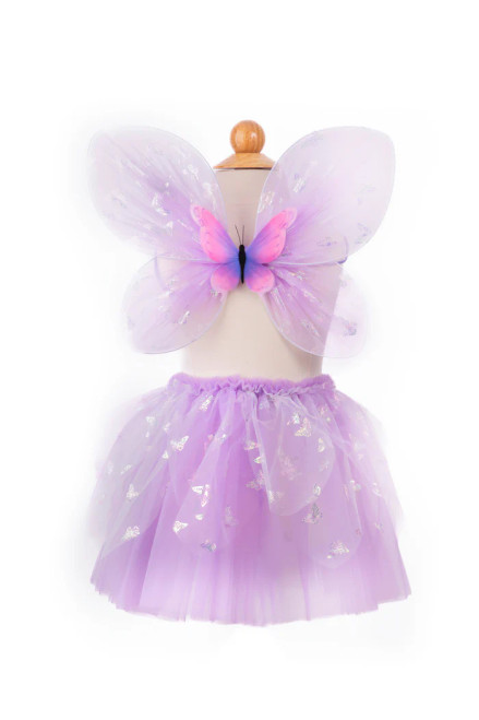 Flutter Butterfly Skirt, Wings And Wand Purple Size 4-6