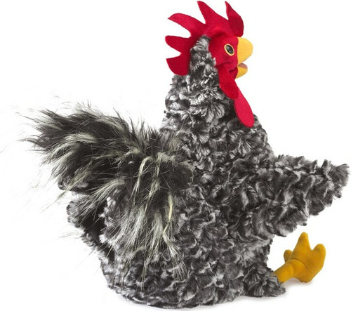 Barred Rock Rooster Hand Puppet 2