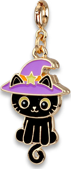 Gold Swivel Black Cat Charm 2