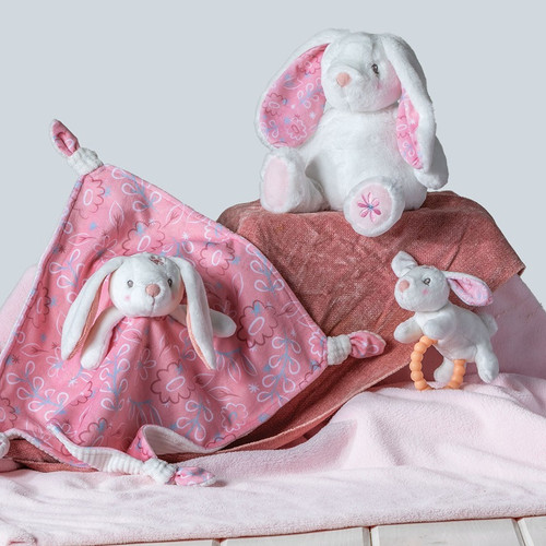 Bella Bunny Teether Rattle - 6\" 2