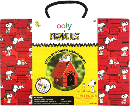 OOLY x PEANUTS: Color-In' Wooden Bird House Kit 1