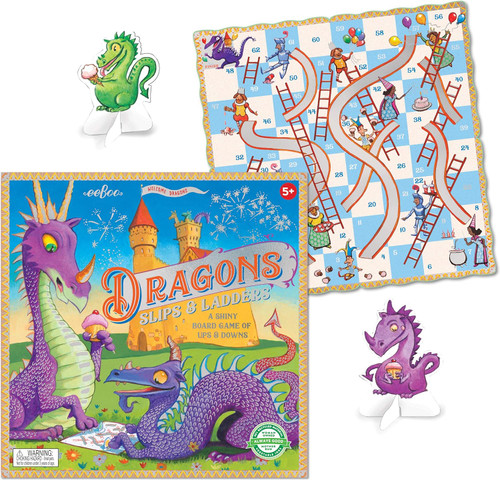 Slips And Ladders Dragon Shaped Game