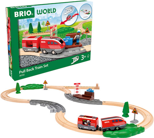 BRIO World Pull Back Train Set 1