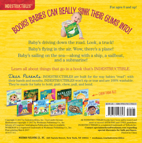 Indestructibles: Things That Go!: Chew Proof · Rip Proof · Nontoxic · 100% Washable (Book for Babies, Newborn Books, Vehicle Books, Safe to Chew) 2