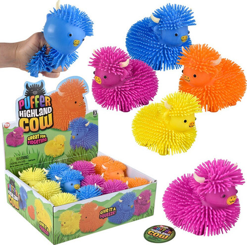 4\" Highland Cow Puffer-Assorted Colors (assorted) 1