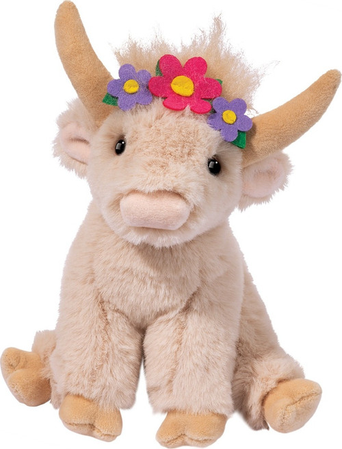 Laddie Highland Cow Mini Soft with Flower Crown 1