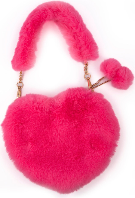 Pinky Promise Furry Fuchsia Purse 1