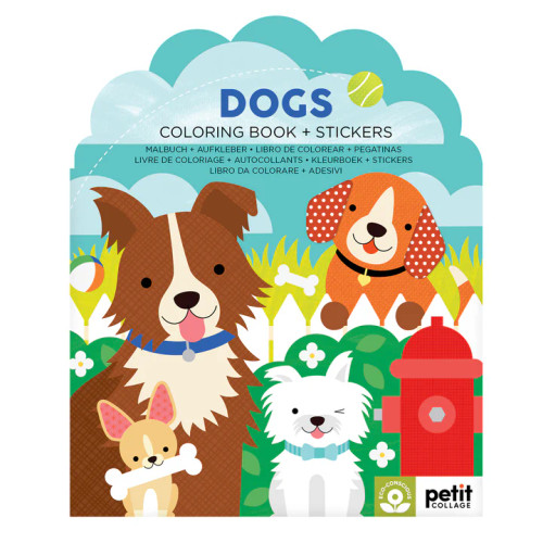 Dogs Coloring Book And Stickers