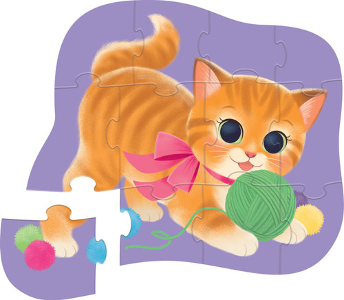 12-Pc Mini Puzzle - Cute Kitten 2