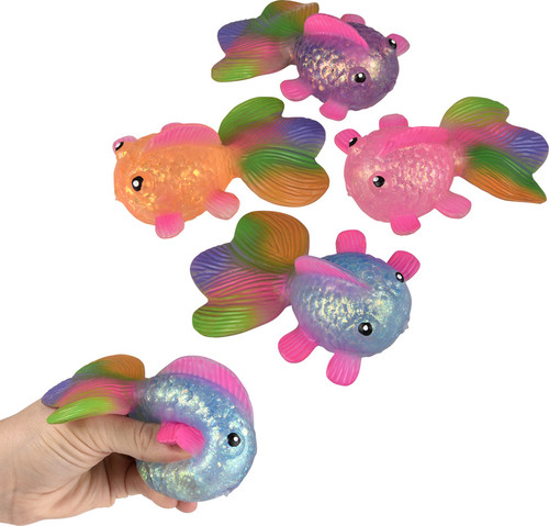 4.5\" Squeezy Sugar Fidget Gold Fish 12ct 1