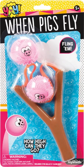 When Pigs Fly 1.75\" balls, 7\" slingshot  1