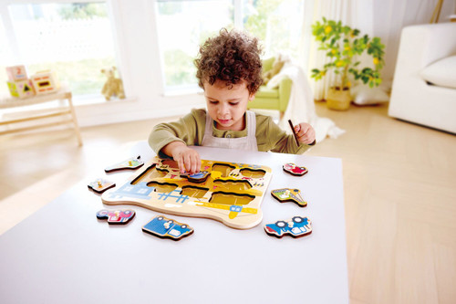 Construction Vehicles Peg Puzzle 2