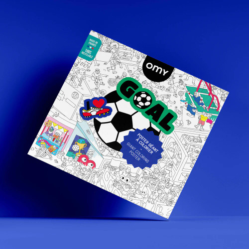 Coloring Poster Soccer Goal