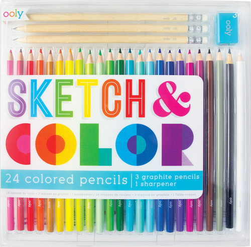 Ooly Sketch And Color Colored Pencil Set  28 Piece Set