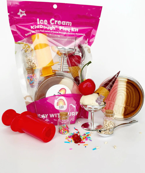 Ice Cream (Neapolitan) KidDough Play Kit 2