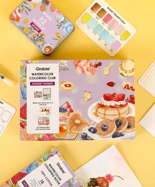 Dessert Watercolor Coloring Box