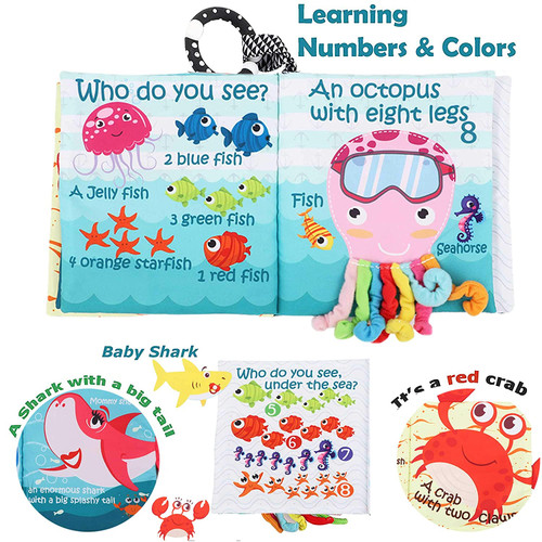 Fish Cloth Book With Corner Teether